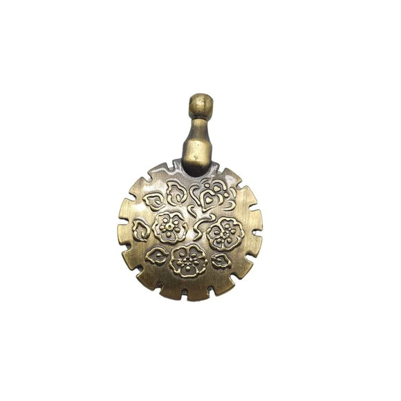 Floral Yarn Cutter Pendant Gold Tone Vintage - Picture 1 of 4